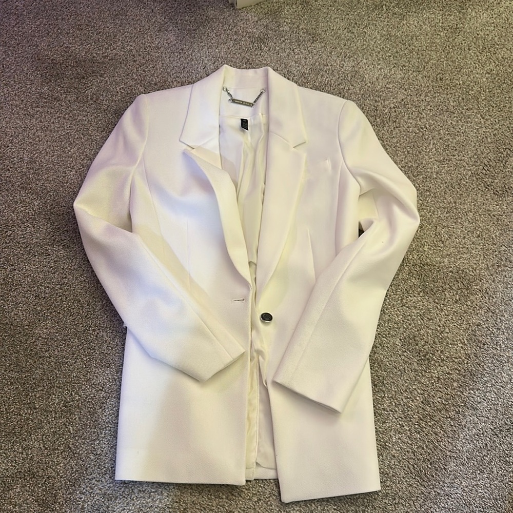 White House Black Market White Blazer